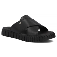 Leather flip-flops Filippo DK7626/26 BK black