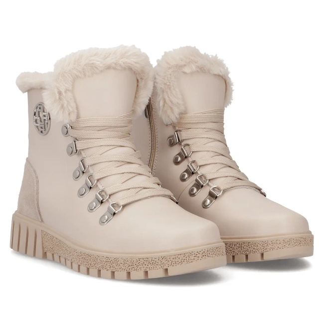 Leather ankle boots Filippo DBT6363/24 BE beige