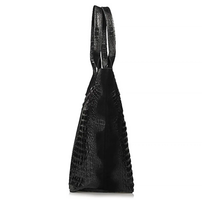 Leather handbag Toscanio 1101 black