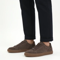 Skórzane sneakersy Filippo MP8272/26 TP taupe