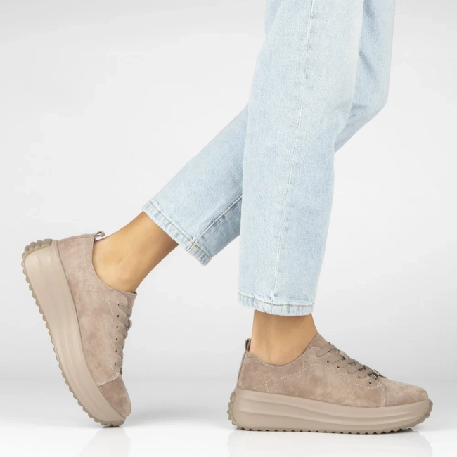 Skórzane sneakersy Filippo DP8339/26 BE beżowe