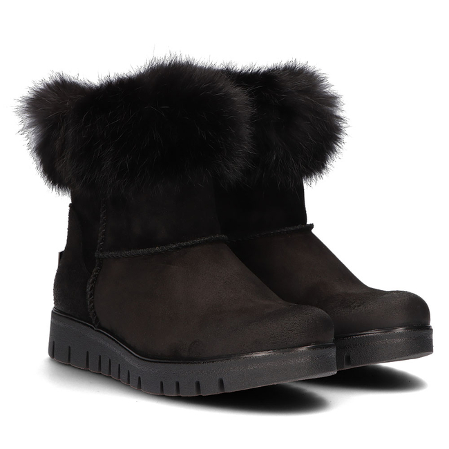 Skórzane botki Filippo 60347 czarne