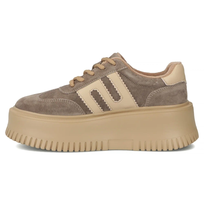 Leather sneakers Filippo DP7111/26 TP Taupe