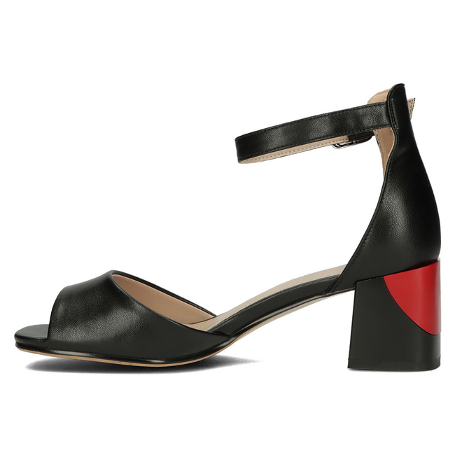 Leather sandals Filippo DS4423/23 BK black