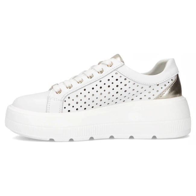 Skórzane sneakersy Filippo DP6866/25 WH białe