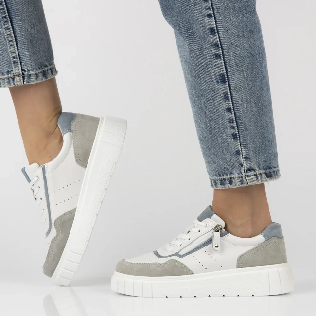 Skórzane sneakersy Filippo DP6862/25 WH białe