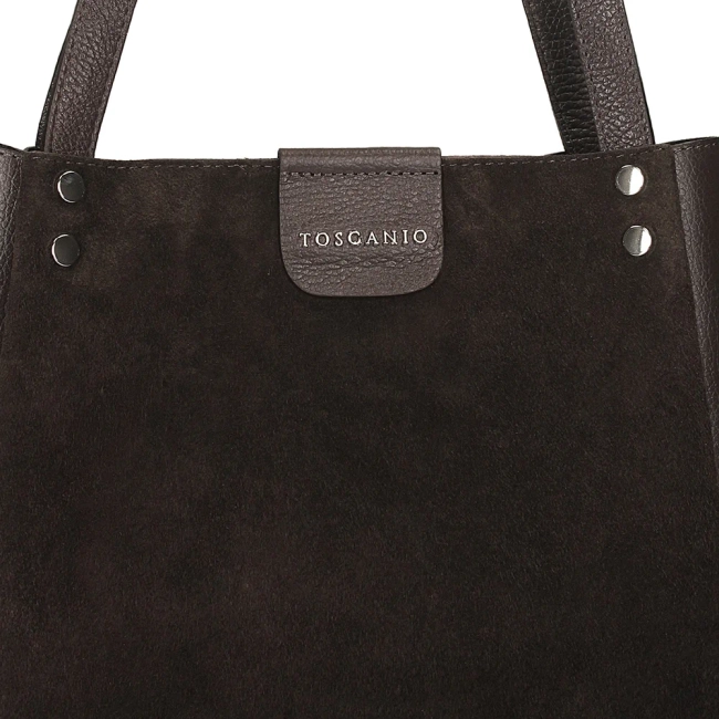 Leather handbag Toscanio G123 brown
