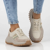 Leather sneakers Filippo DP6773/25 BE GE beige