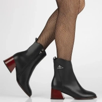Leather ankle boots Filippo DBT6599/24 BK black