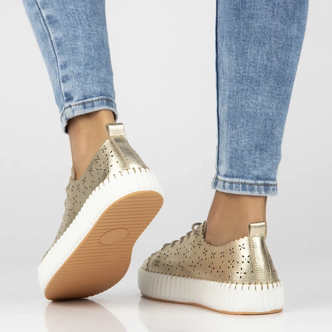 Leather shoes Filippo DP6761/25 GO gold