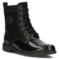 Leather ankle boots Filippo DBT4917/23 BK CR black