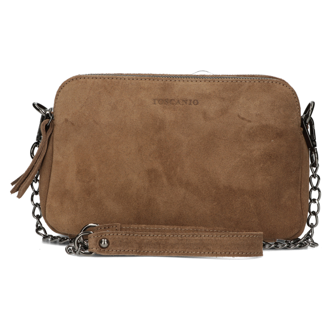 Torebka Toscanio Listonoszka Zamszowa A258 beżowa