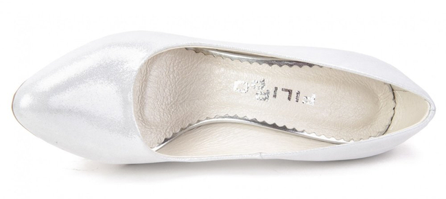 Pumps Filippo 097 Silver Satin