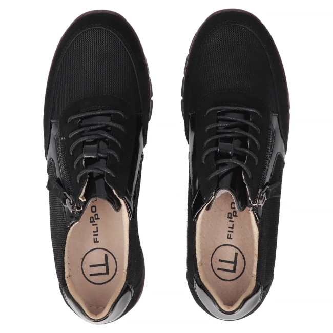 Leather shoes Filippo DP4912/25 BK black