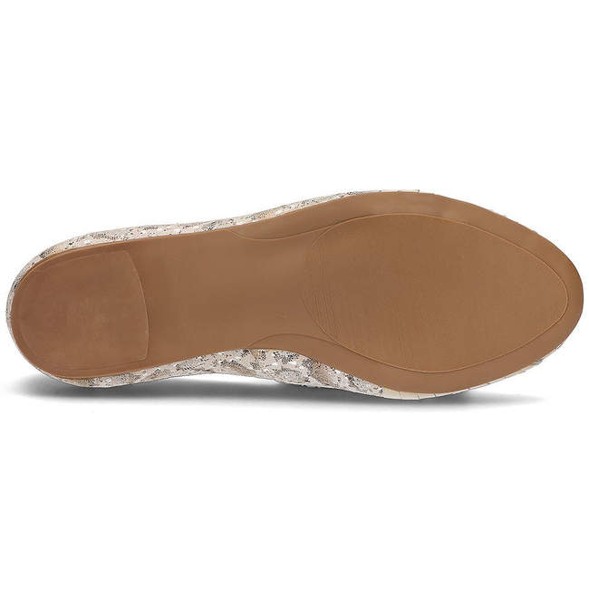 Leather ballerinas Filippo 04016 beige gold