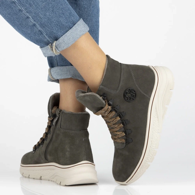 Leather ankle boots Filippo DBT7290/25 GR grey