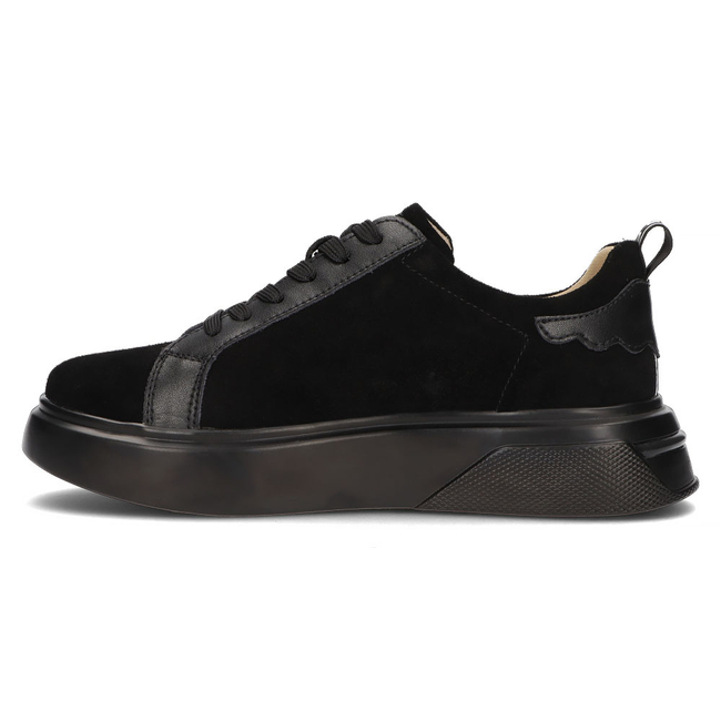 Skórzane sneakersy Filippo DP4580/23 BK czarne