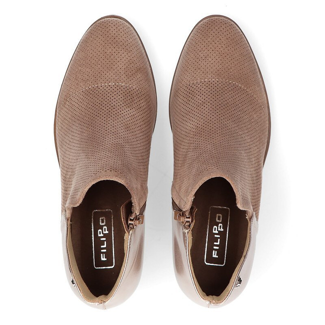 Botki Filippo DBT2071/21 BE beżowe