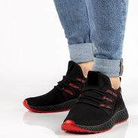 Men's sneakers Filippo MTN1480/22 BK RD black