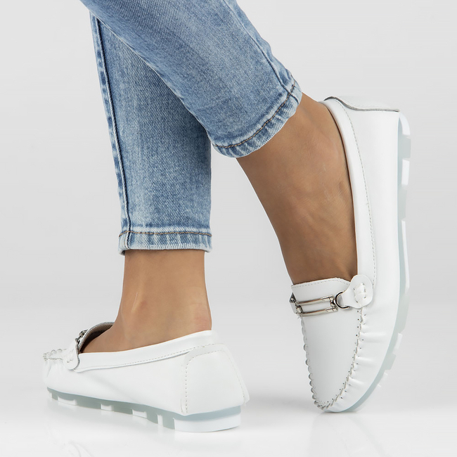 Leather loafers Filippo DP1202/23 WH white