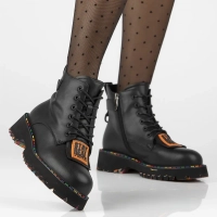 Skórzane botki Artiker 55C0516 czarne