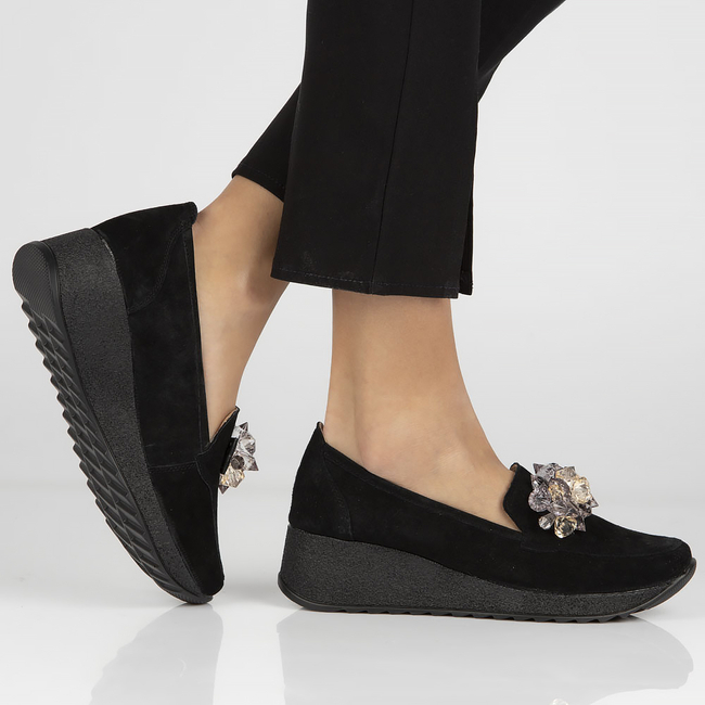 Leather shoes Filippo DP4563/23 BK black