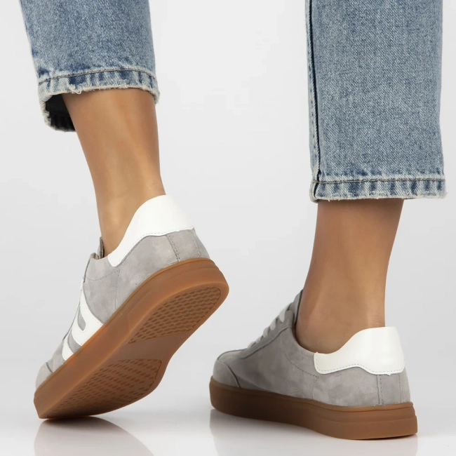 Leather sneakers Filippo DP6742/25 GR grey