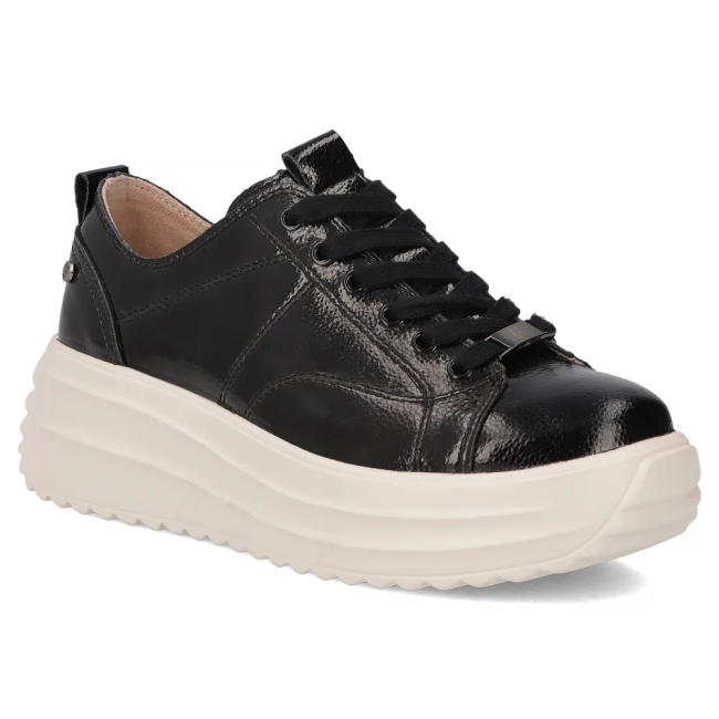 Skórzane sneakersy Filippo  DP6795/25 BK czarne