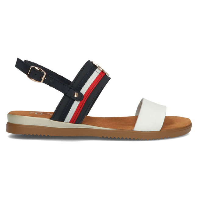 Leather sandals Filippo DS3603/22 WH NV white and navy