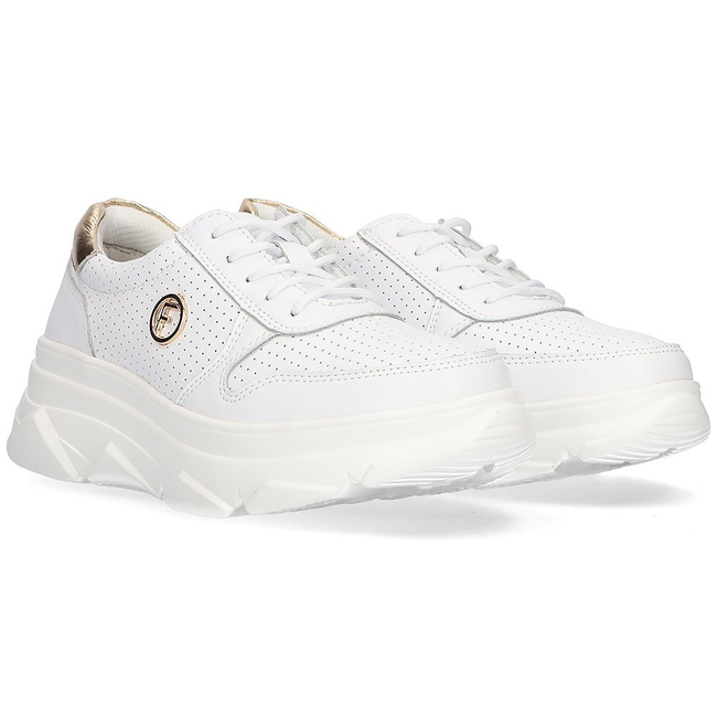 Skórzane Sneakersy Filippo DP2138/22 WH białe