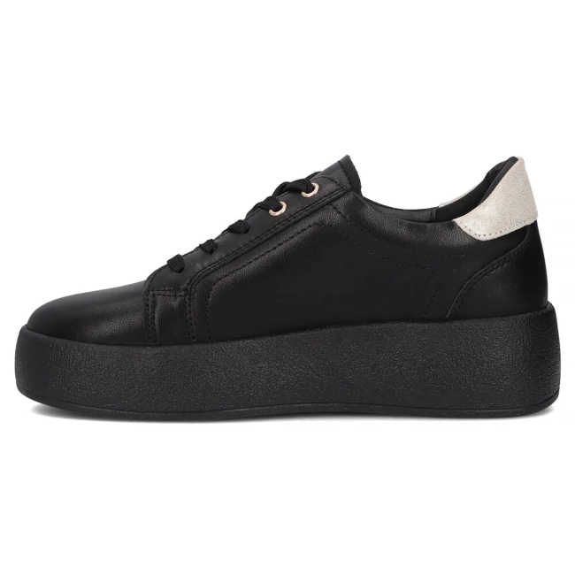 Leather sneakers Filippo DP6721/25 BK black