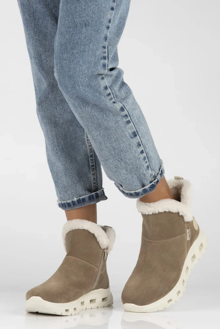 Ankle Boots Rieker leather M6050-64 beige