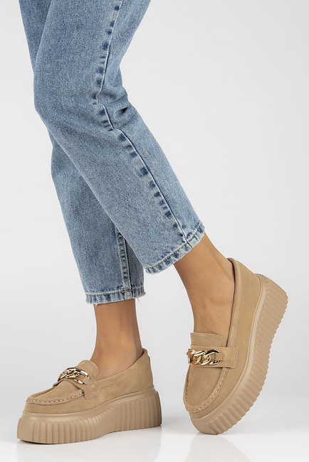 Leather shoes Filippo DP4450/23 BE beige