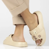 Klapki News 25SD11-8912 beżowe