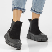 Botki na platformie Filippo DBT4240/22 BK czarne