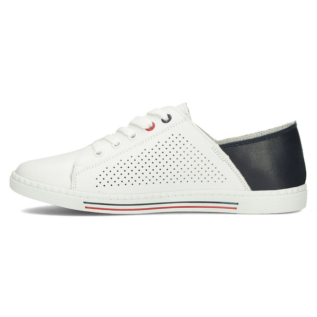 Skórzane półbuty Filippo DP4592/23 WH białe