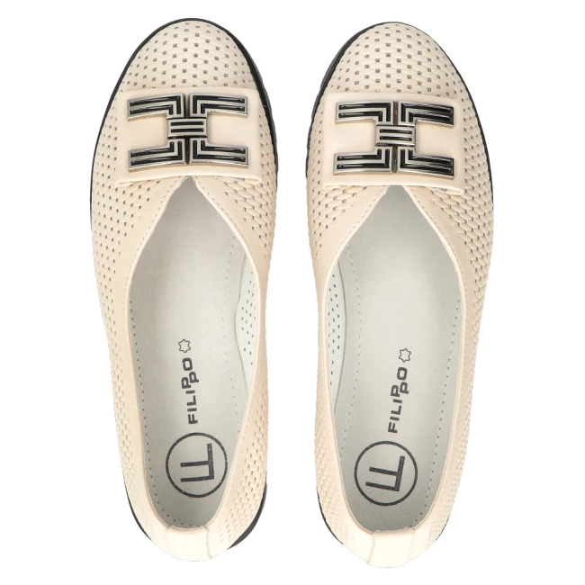 Leather shoes Filippo DP6043/24 BE beige
