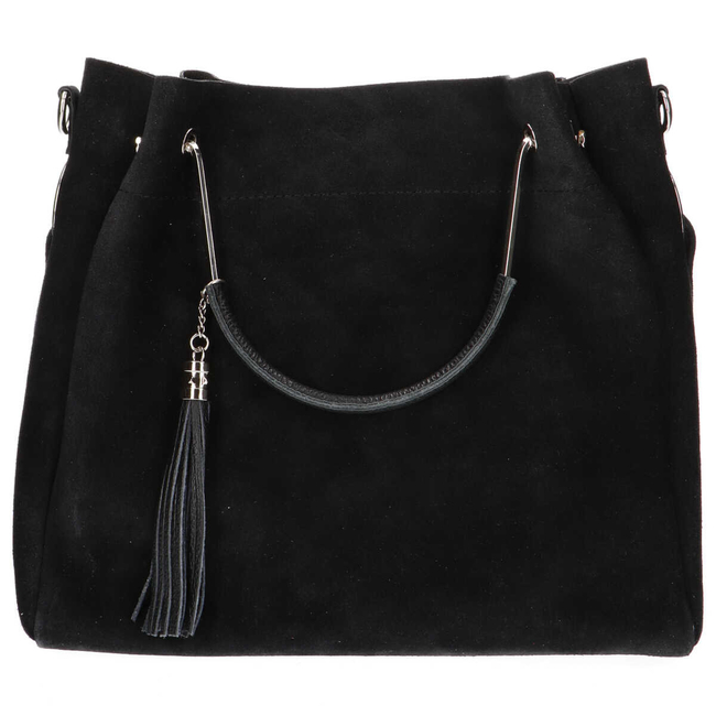 Handbag Filippo leather 1925 suede BLACK
