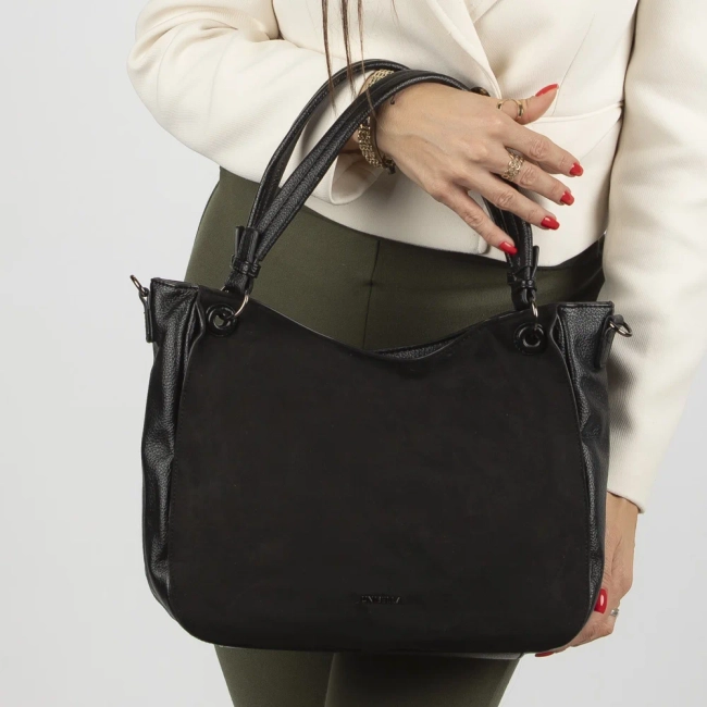 Black handbag tote maxi