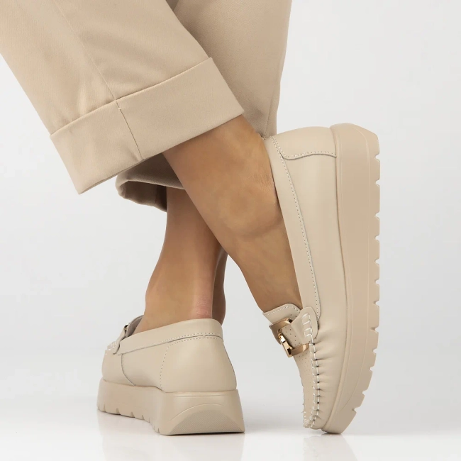 Leather loafers Filippo DP6827/25 BE beige