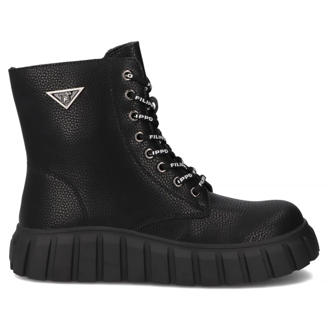Leather ankle boots Filippo DBT7257/25 BK black