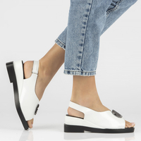 Leather sandals Filippo DS4469/23 WH white