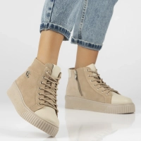 Leather ankle boots DBT6483/24 BE beige