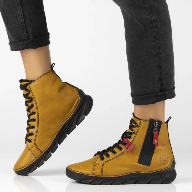 Ankle boots Rieker 55024-68 yellow