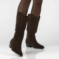 Leather cowboy boots Filippo DKZ8221/26 D BR brown