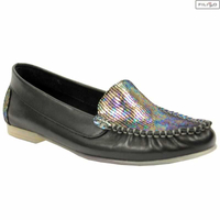 Moccasins LEMAR 10016 m.black+petrol 8022682