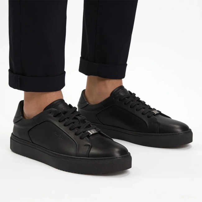 Skórzane sneakersy Filippo MP8274/26 BK czarne