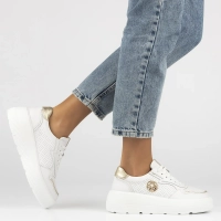 Leather sneakers Filippo DP6843/25 WH white