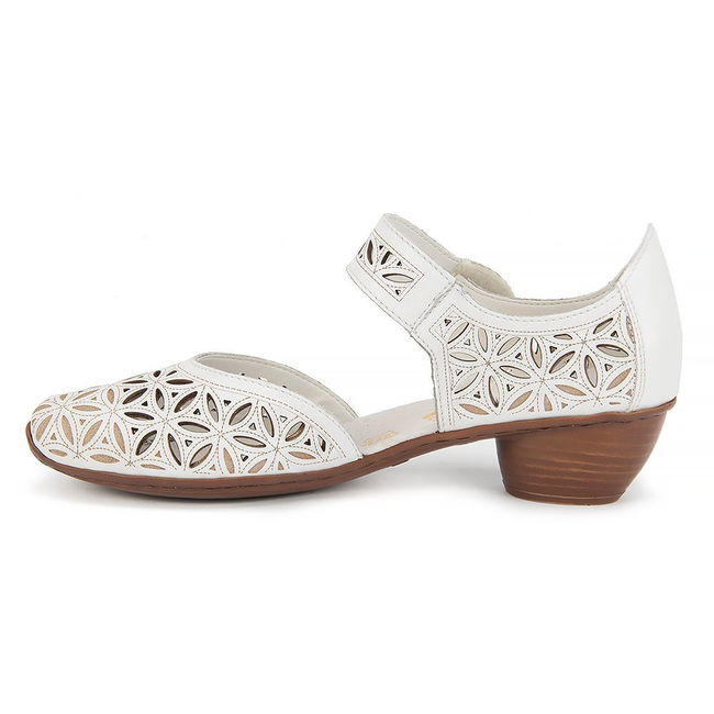 Sandały Rieker 43726-80 weiss białe