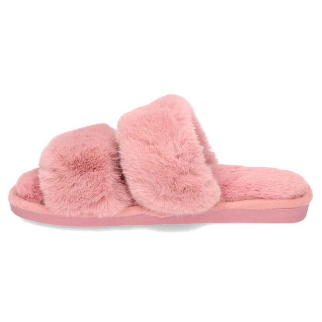 Pink fur slippers YL-60